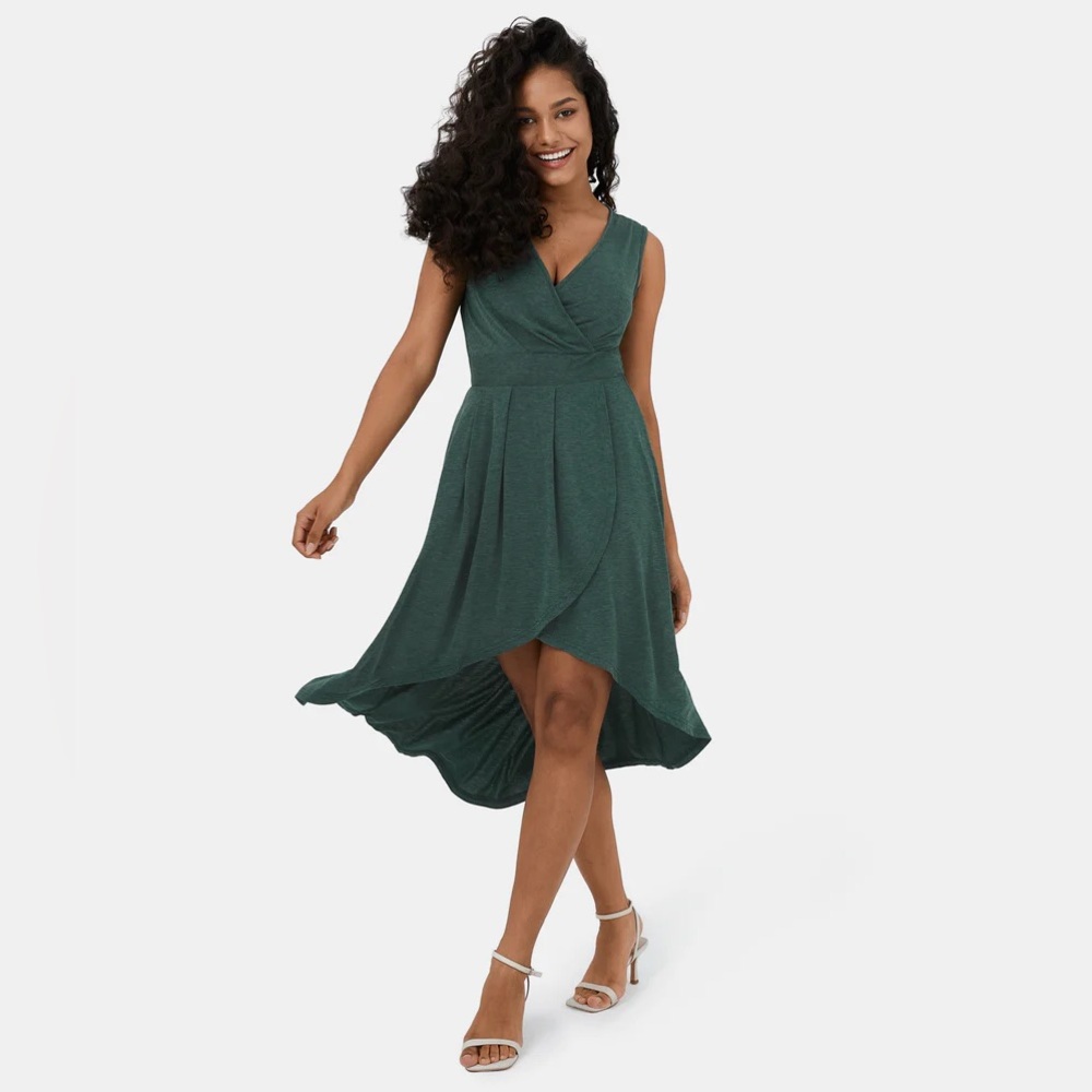HALARA Green Midi Dress